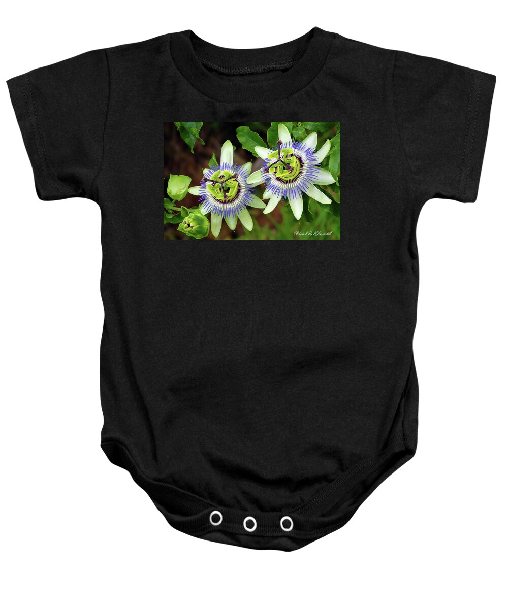 Passion Flowers Baby Onesie featuring the digital art Passion Flowers 09921 by Kevin Chippindall