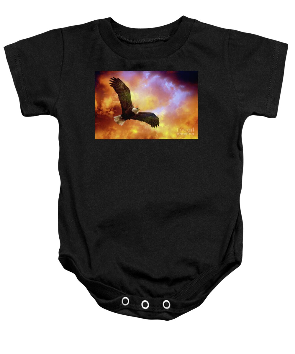 Eagle Baby Onesie featuring the photograph Perseverance by Lois Bryan