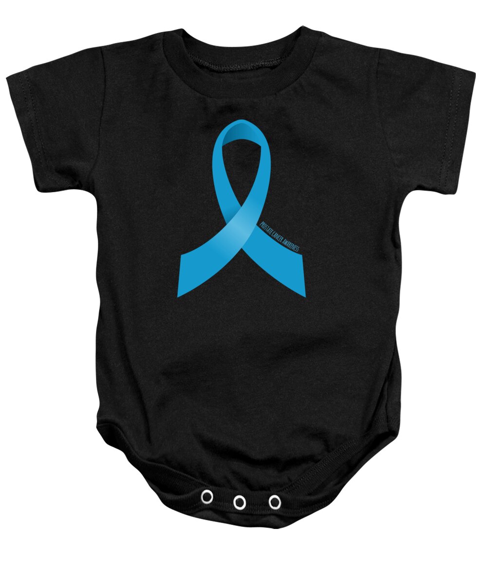Awareness Baby Onesie featuring the digital art Prostate Cancer Awareness Ribbon by Flippin Sweet Gear