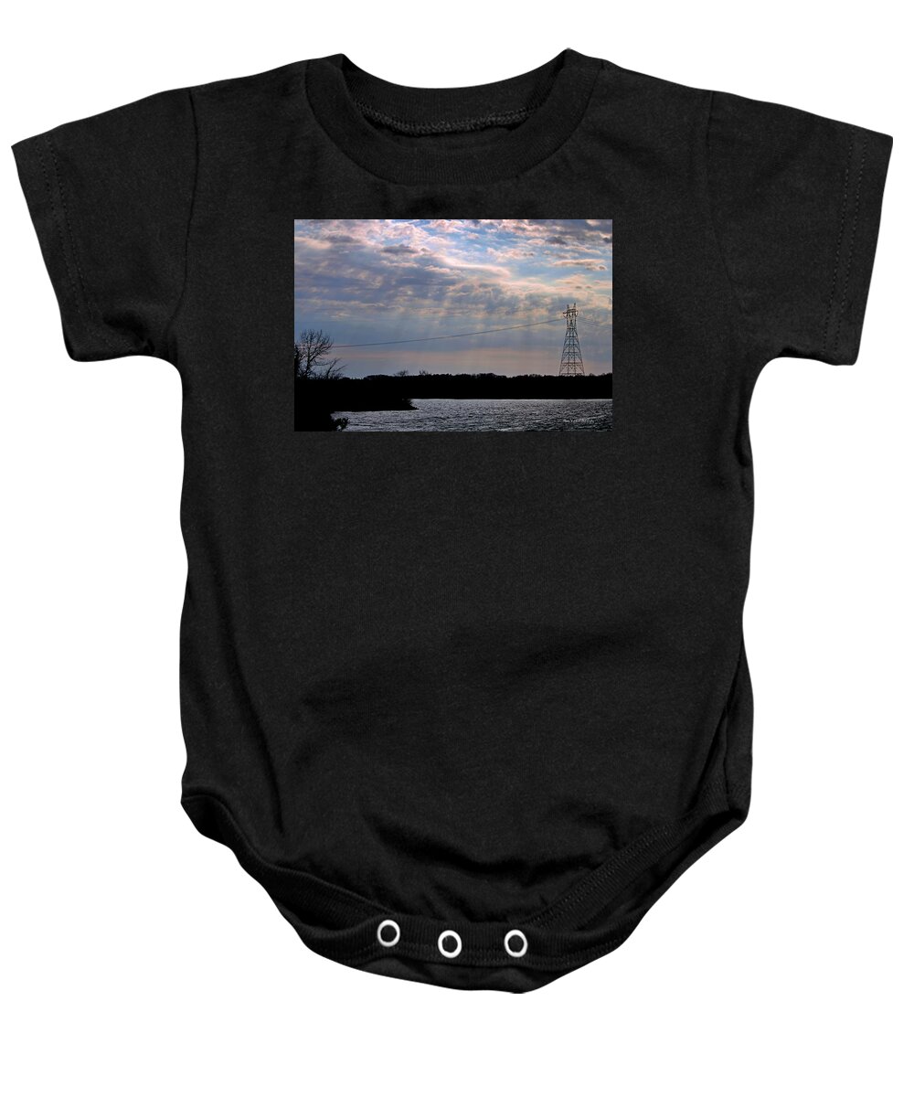 Sky Baby Onesie featuring the photograph Rays of Hope by Mary Walchuck