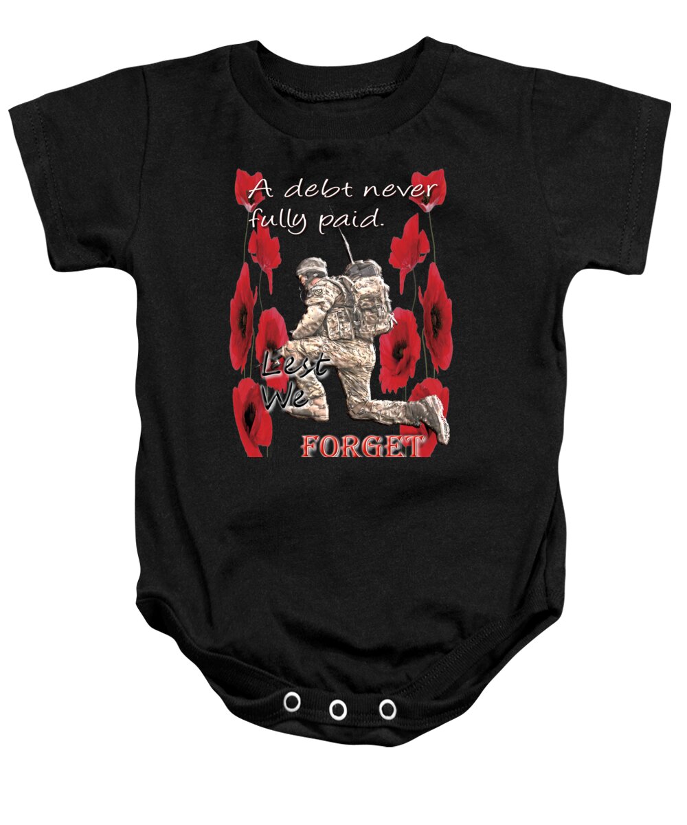 Remembrance Day Baby Onesie featuring the photograph Remembrance 06 by Pics By Tony