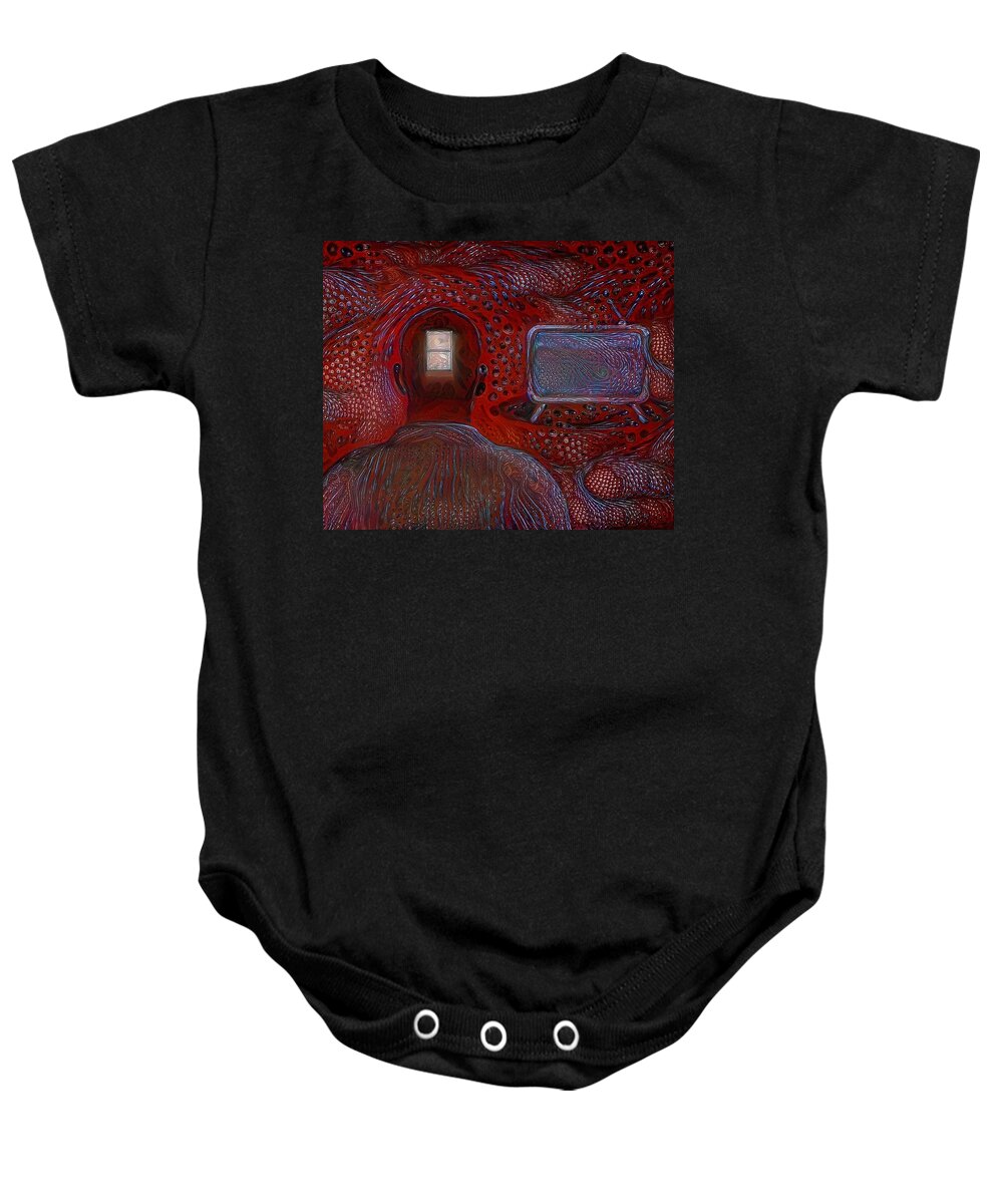 Abstract Baby Onesie featuring the digital art Retro media by Bruce Rolff