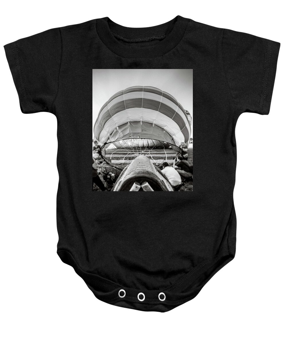 Balloon Baby Onesie featuring the photograph Right Down The Basket by Steve Stanger