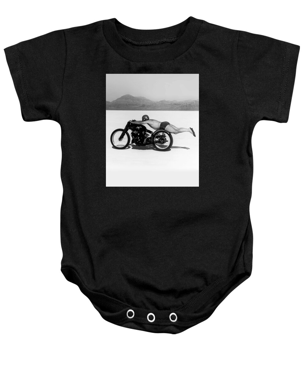Rollie Free Baby Onesie featuring the photograph Roland Rollie Free by Mark Rogan