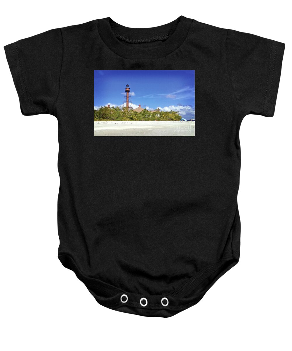 Florida Baby Onesie featuring the photograph Sanibel Island Lighthouse by Chris Andruskiewicz