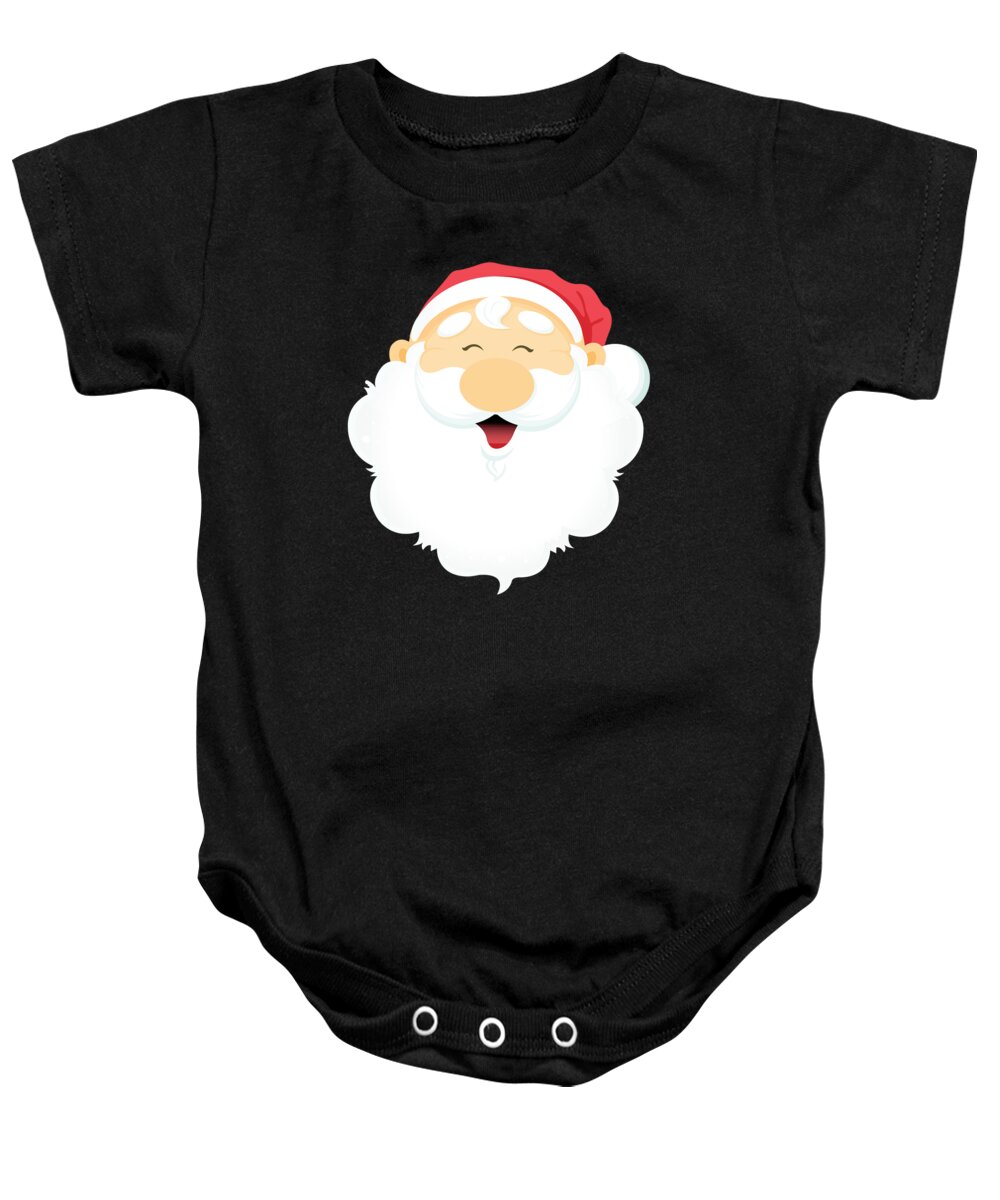 Christmas 2023 Baby Onesie featuring the digital art Santa Face by Flippin Sweet Gear