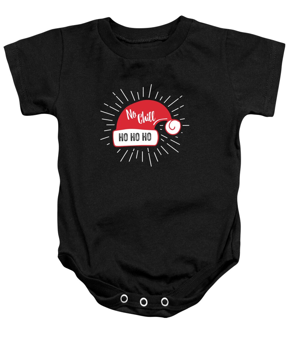 Christmas 2023 Baby Onesie featuring the digital art Santa No Chill by Flippin Sweet Gear