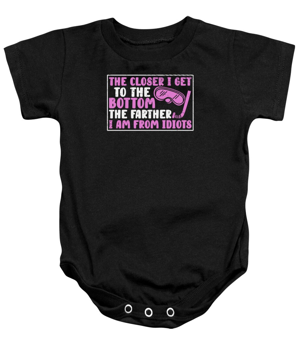 Scuba Diving Baby Onesie featuring the digital art Scuba Diving Hobby Underwater Adventures Sports by Toms Tee Store
