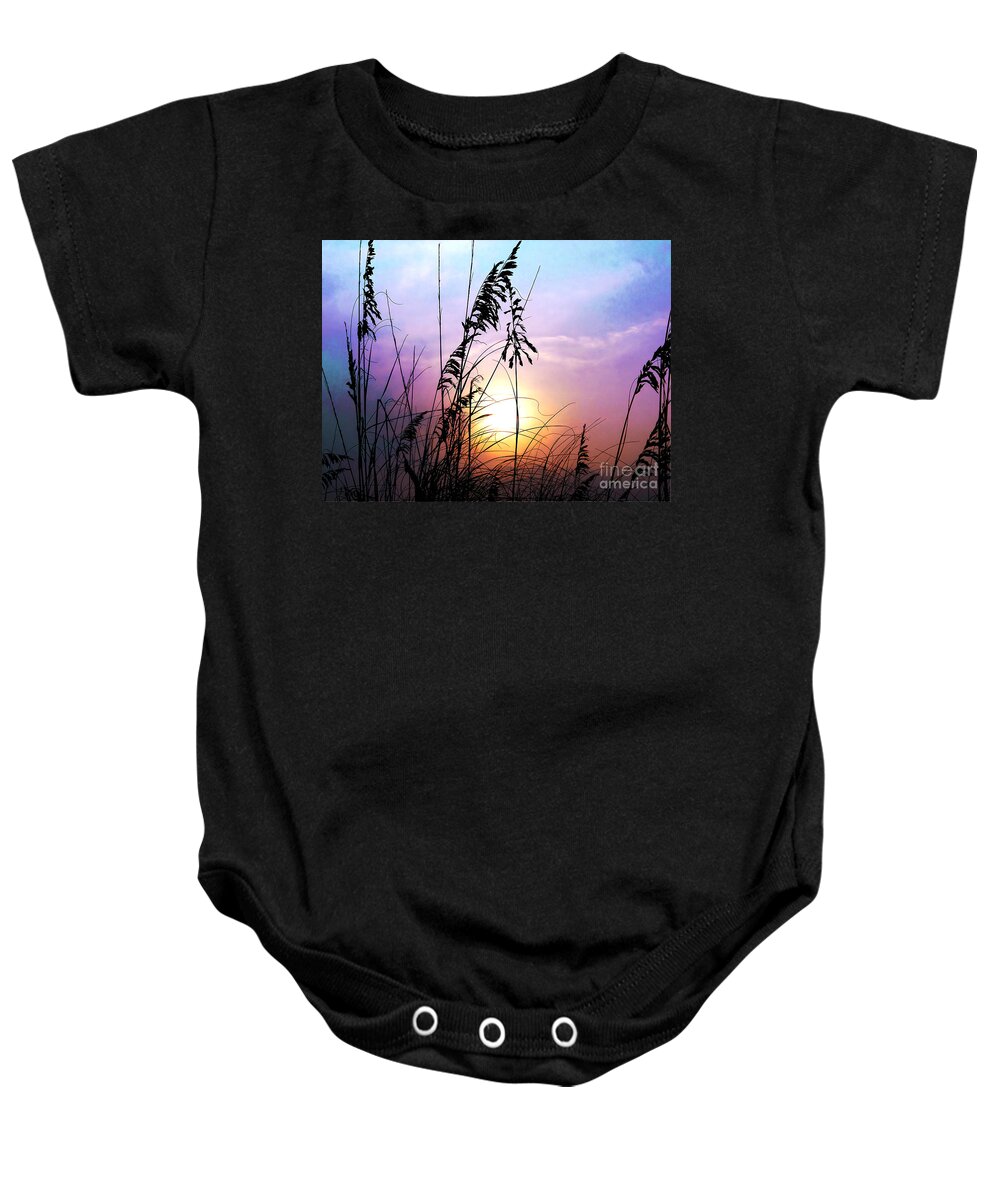 Sea Oats Baby Onesie featuring the photograph Sea Oats by Scott Cameron