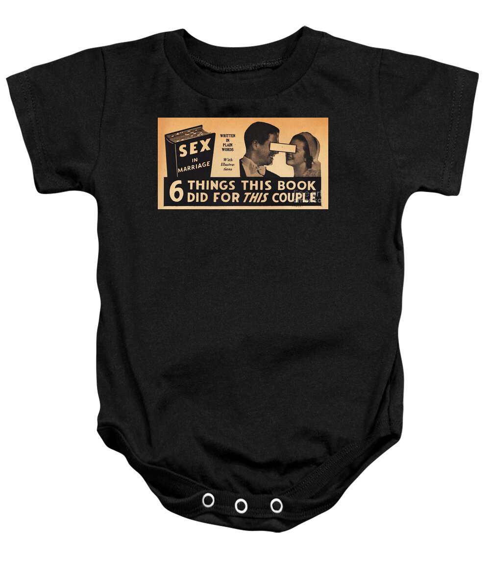 Vintage Baby Onesie featuring the mixed media Sex In Marriage by Sally Edelstein