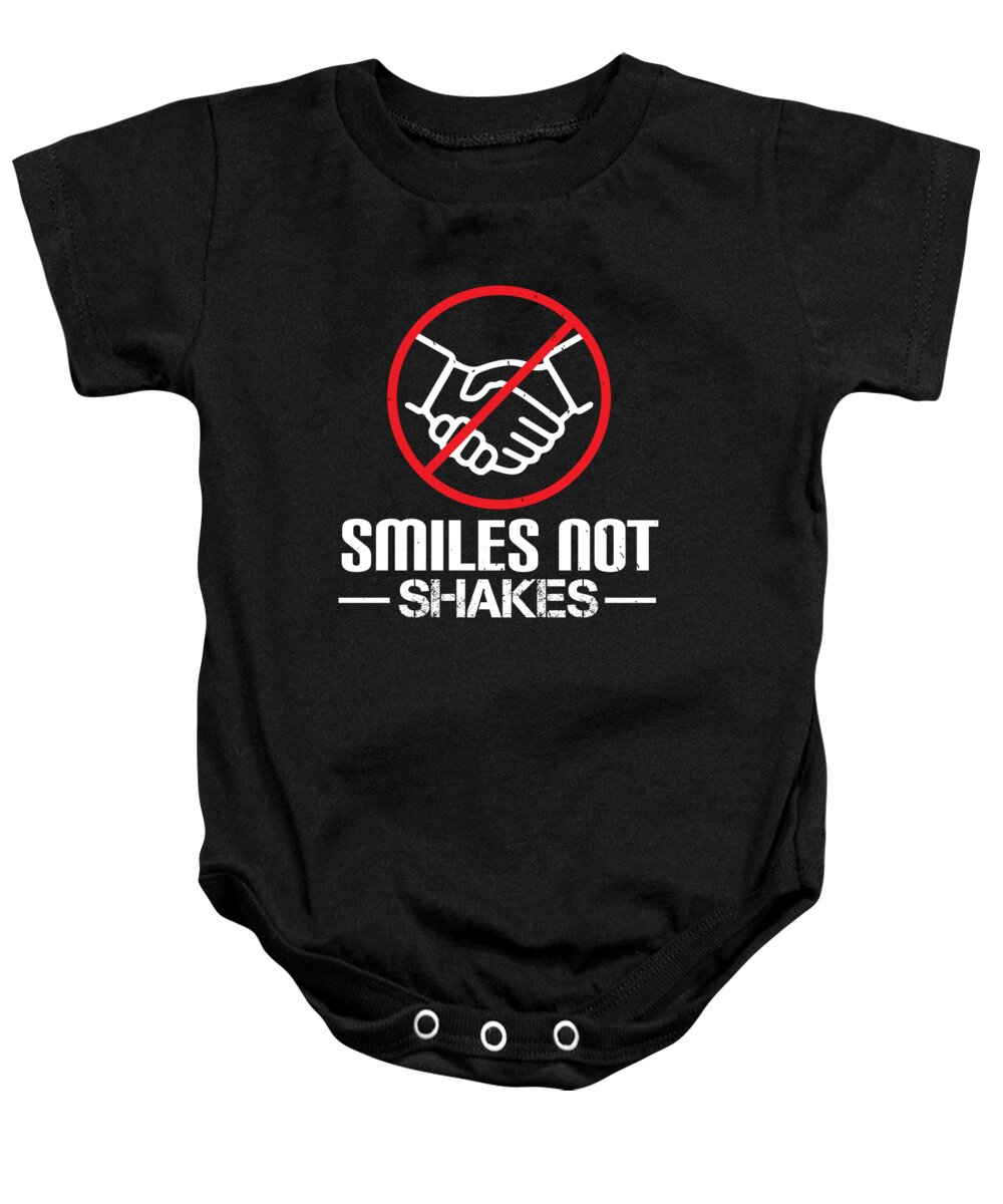 Sarcastic Baby Onesie featuring the digital art Smiles Not Shakes by Jacob Zelazny