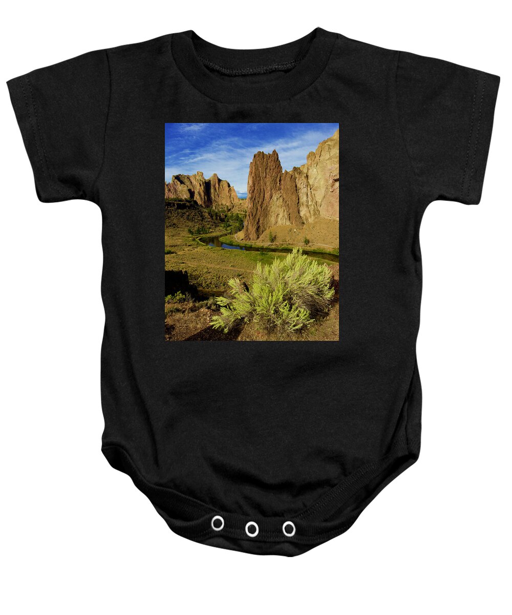 Smith Baby Onesie featuring the photograph Smith Rock State Park Landscape by Todd Kreuter