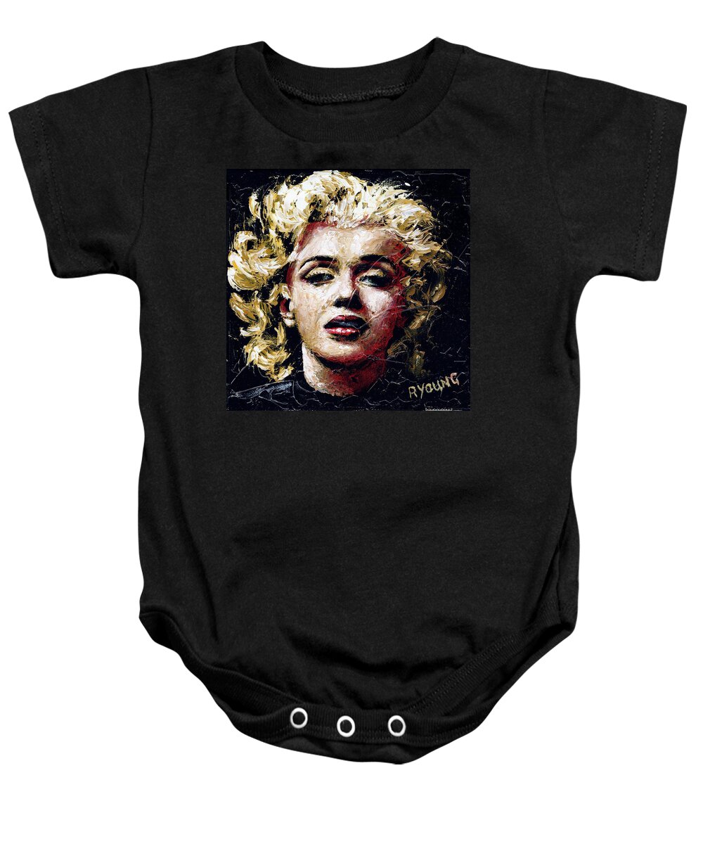 Marylin Baby Onesie featuring the painting Some Like It Hot part 1 by Richard Young