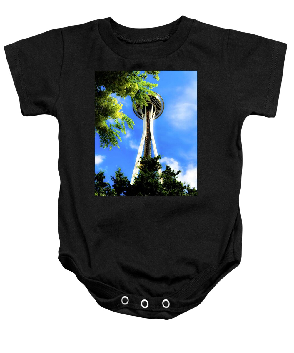 Space Needle Baby Onesie featuring the photograph Space Needle by Gary Gunderson