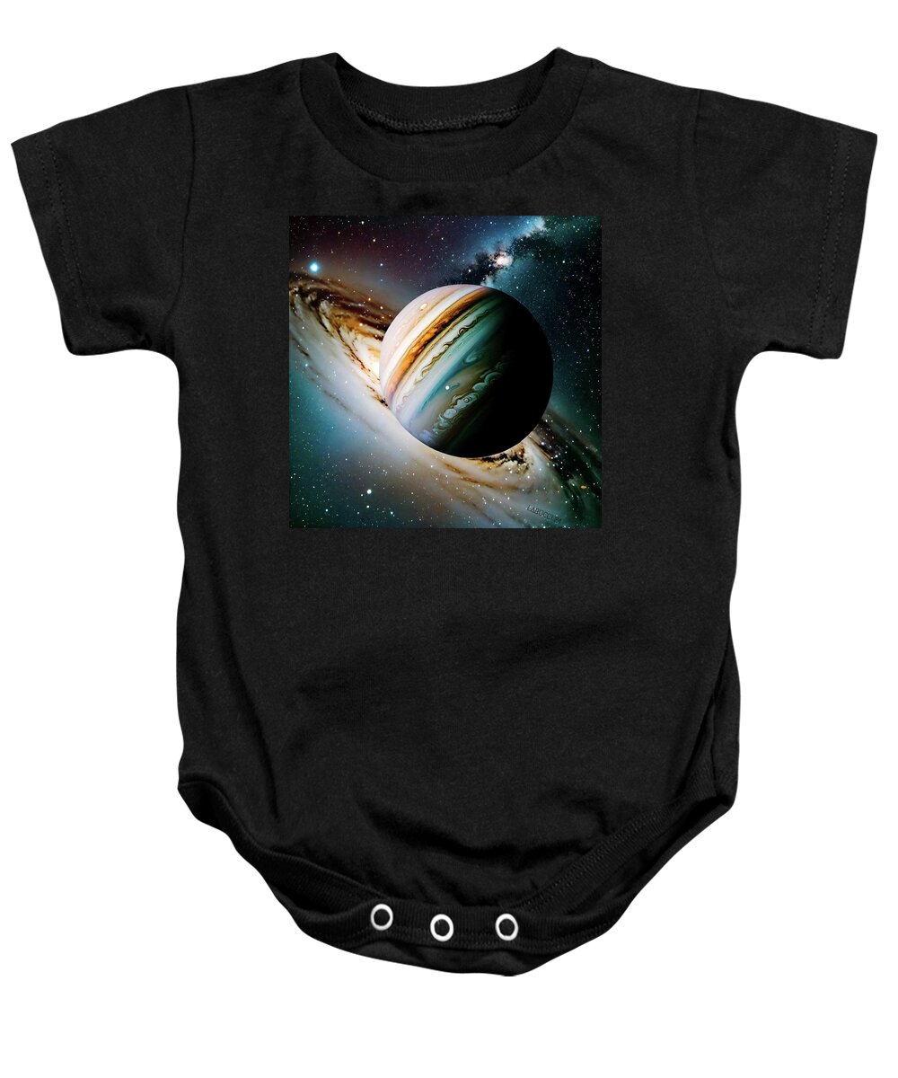 Space Baby Onesie featuring the digital art Space - No.11 by Fred Larucci