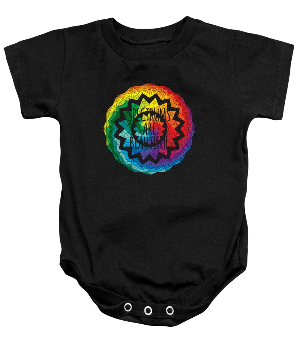 Are Baby Onesie featuring the digital art Spectrums Are Beautiful Autism Awareness by Flippin Sweet Gear