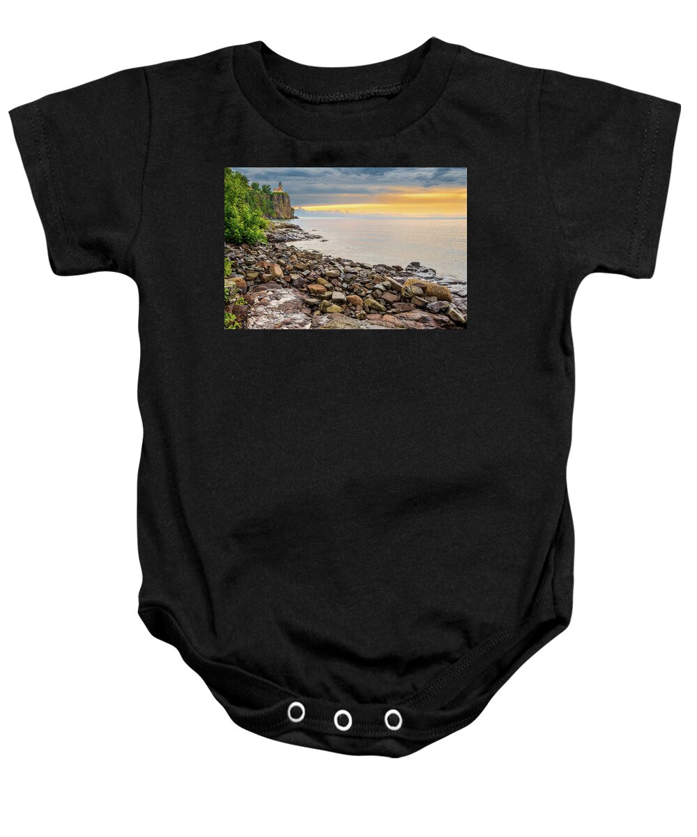 Split Rock Lighthouse Baby Onesie featuring the photograph Split Rock Lighthouse by Sebastian Musial