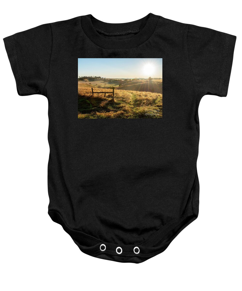 Spring Sun Baby Onesie featuring the photograph Spring Sun by Troy Stapek