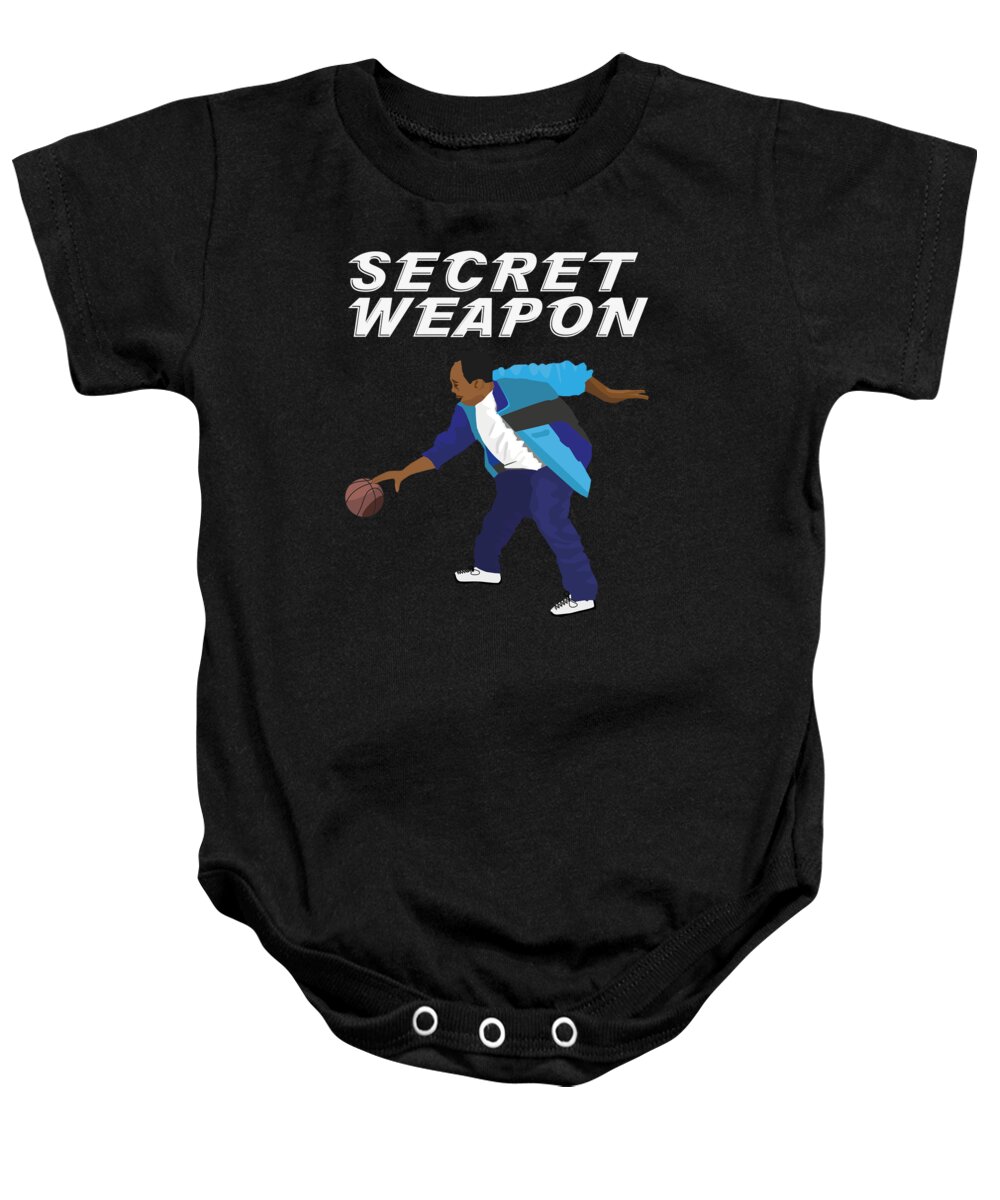 Secret Baby Onesie featuring the digital art Stanley Basketball Secret Weapon passion gift by Toms Tee Store