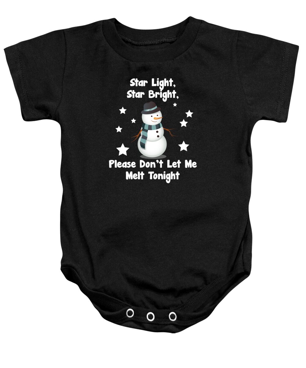 Caroling Baby Onesie featuring the digital art Star Light Star Bright Dont Let Me Melt by Jacob Zelazny