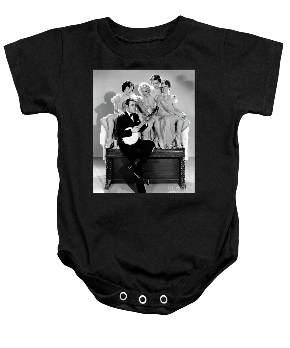 George Raft Baby Onesie featuring the photograph Stolen Harmony 1935 George Raft by Sad Hill - Bizarre Los Angeles Archive