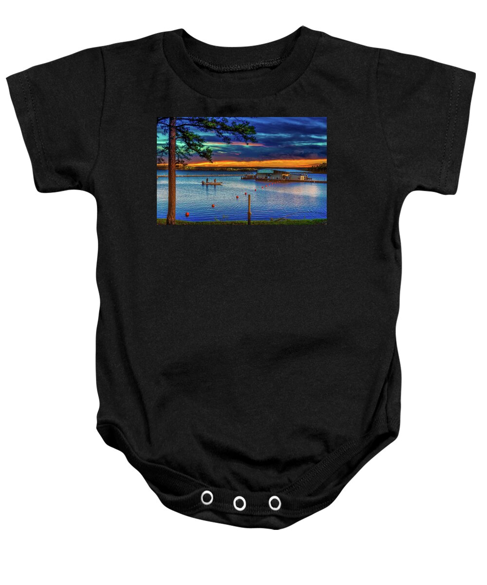 Sunset Baby Onesie featuring the photograph Sunset at DeGray Lake State Park by James C Richardson