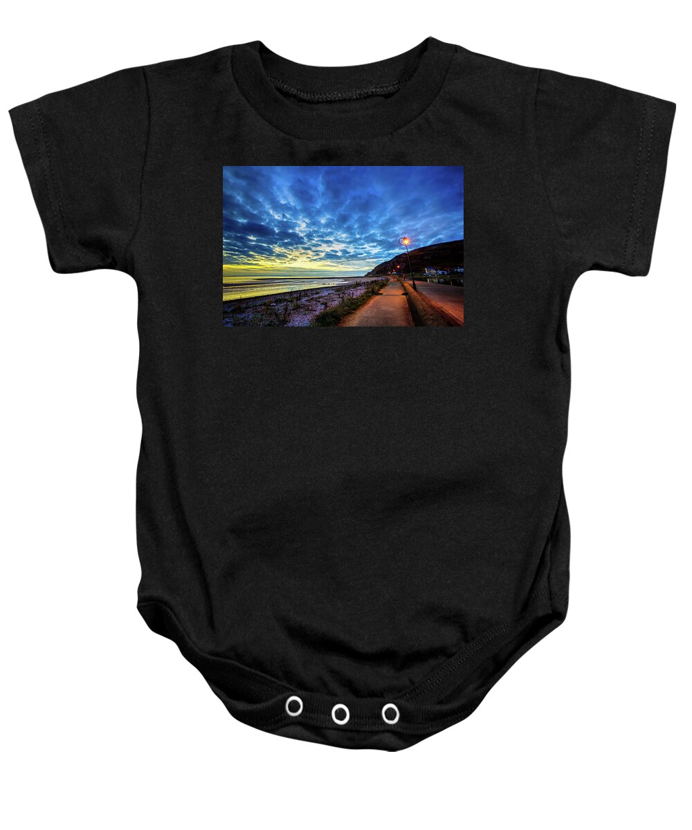 Llandudno Baby Onesie featuring the photograph Sunset at West Shore, Llandudno by Ian Good