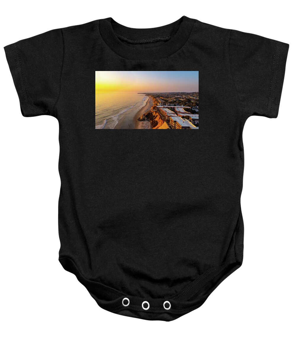 Solana Beach Baby Onesie featuring the photograph Sunset SoCal by Anthony Giammarino