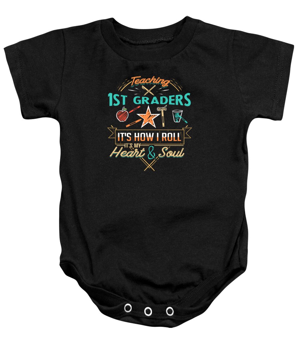 10th Grade Baby Onesie featuring the digital art Teaching 1st Graders How I Roll by Jacob Zelazny
