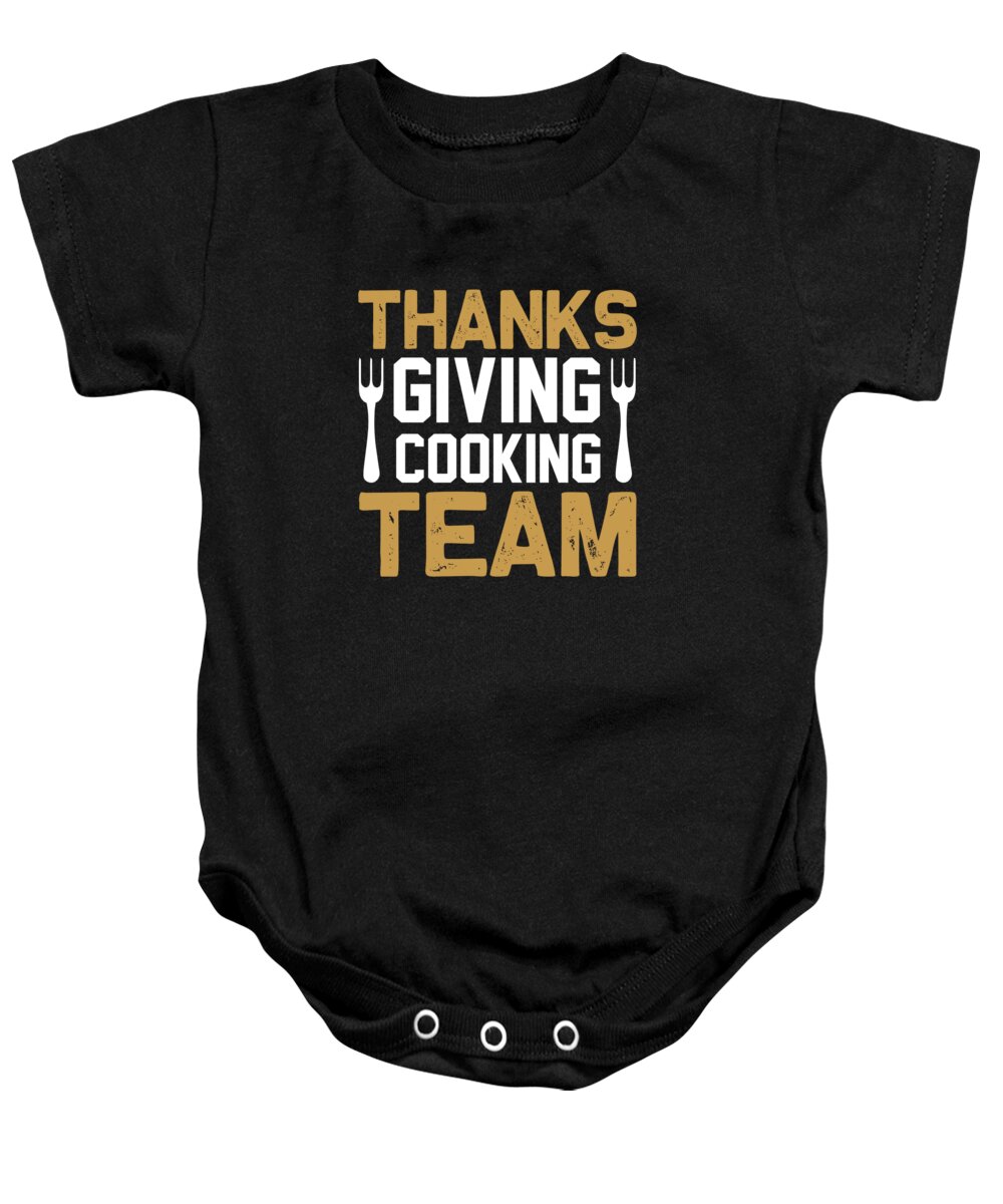 Hobby Baby Onesie featuring the digital art Thanksgiving Cooking Team by Jacob Zelazny