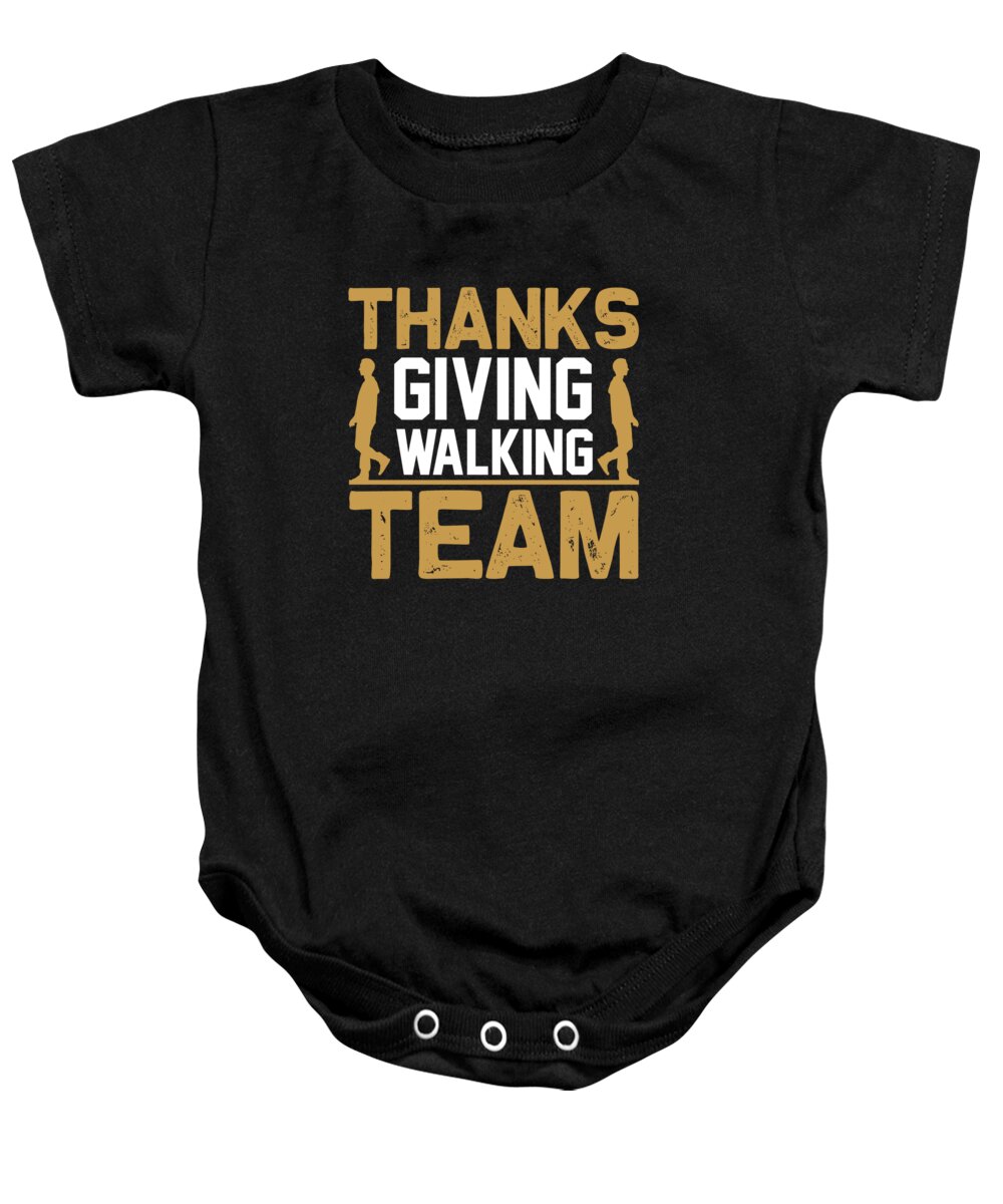Hobby Baby Onesie featuring the digital art Thanksgiving Walking Team by Jacob Zelazny