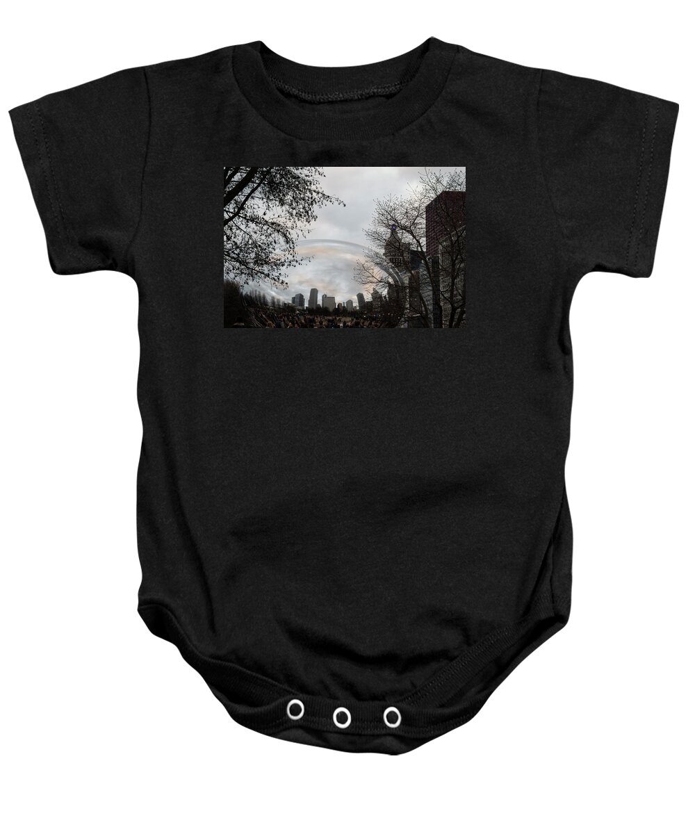 Photograph Baby Onesie featuring the photograph The Bean - Downtown Chicago II by Suzanne Gaff