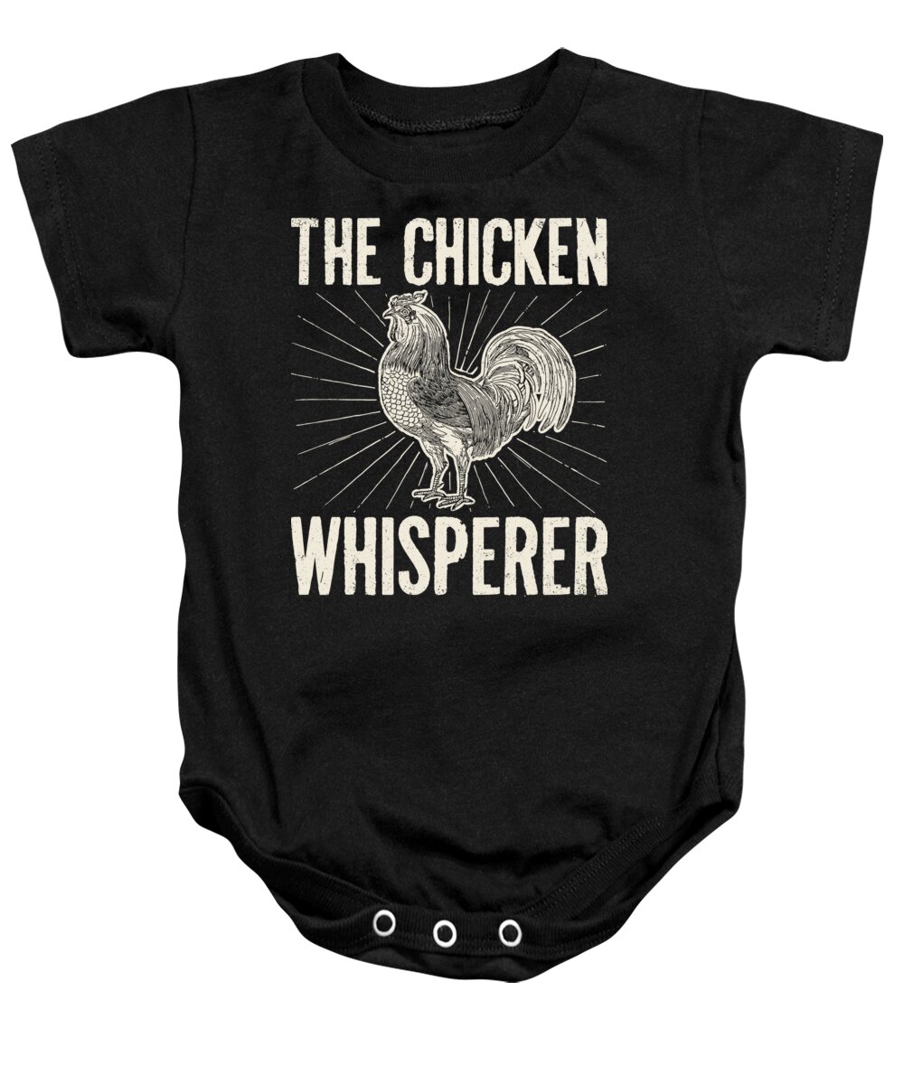 Farmer Baby Onesie featuring the digital art The Chicken Whisperer Farmer Gift by Jacob Zelazny