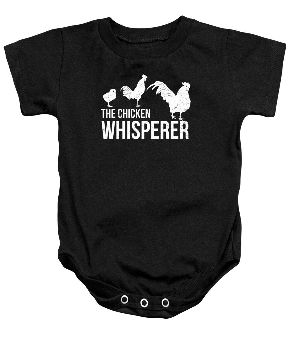 Farmer Baby Onesie featuring the digital art The Chicken Whisperer by Jacob Zelazny