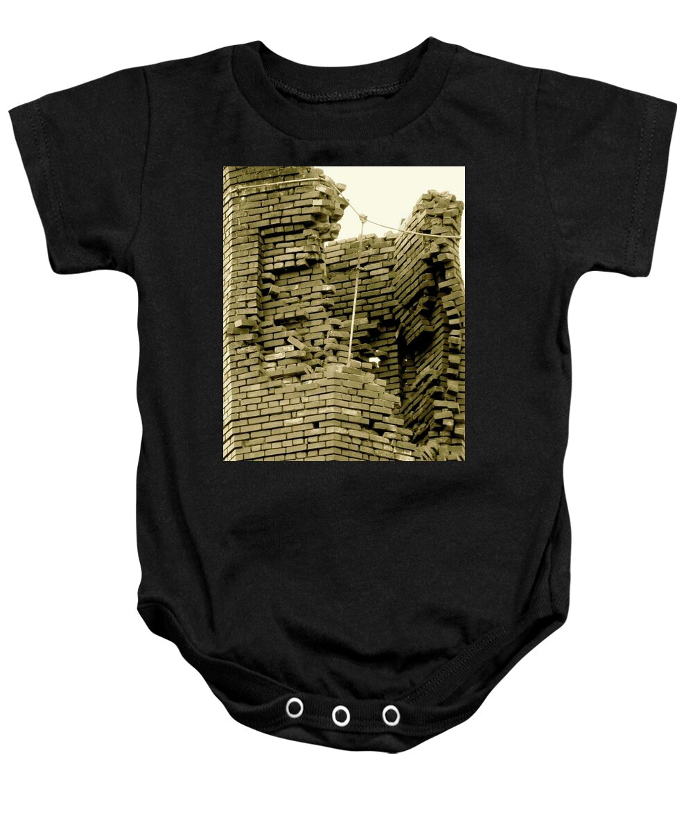 Abstract Baby Onesie featuring the photograph The Chimney by Azthet Photography