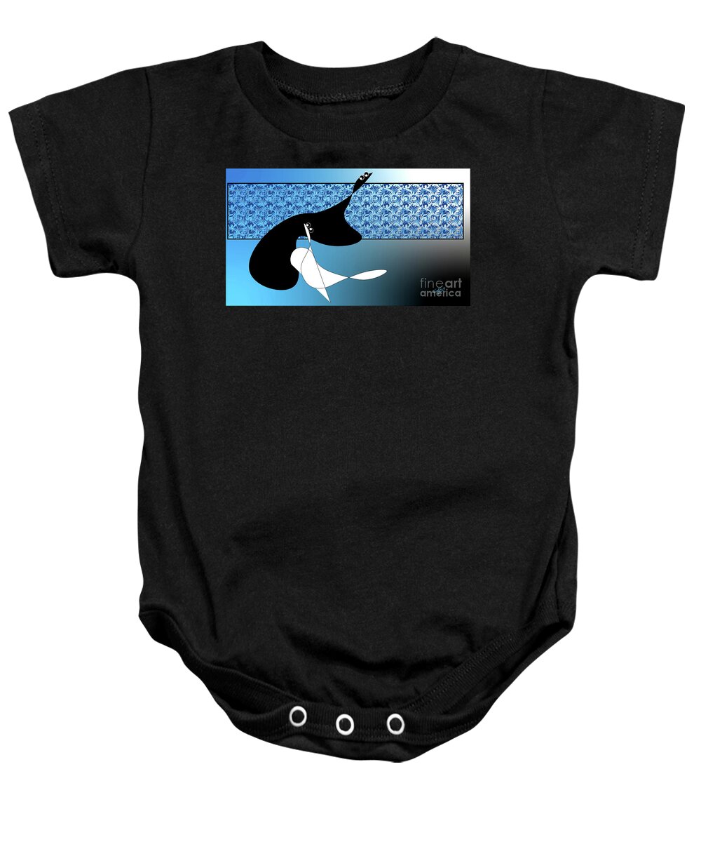 Zen Baby Onesie featuring the digital art The Color of Things by Eileen Kelly