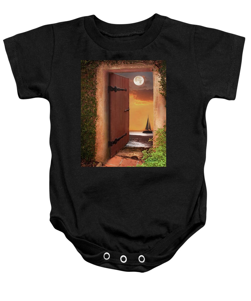  Baby Onesie featuring the photograph The Door by Shara Abel