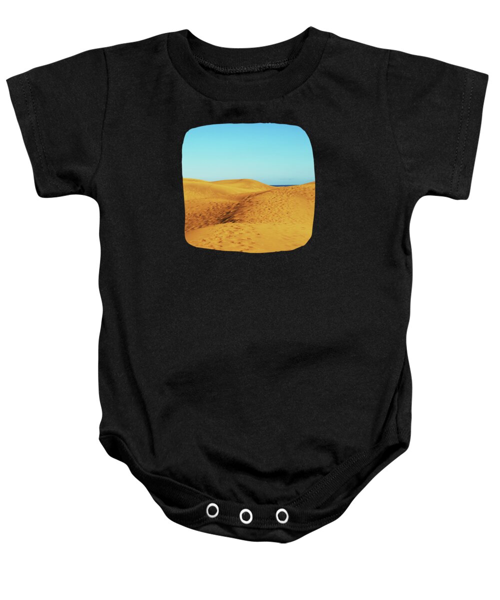 Dunes Baby Onesie featuring the photograph The Dunes of Maspalomas by Kathrin Poersch