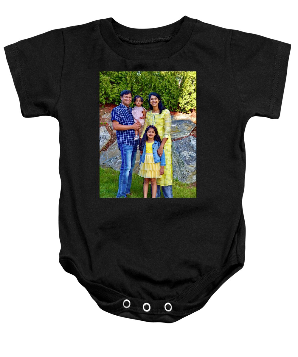 Family Baby Onesie featuring the photograph The G. Kumar Family by Monika Salvan