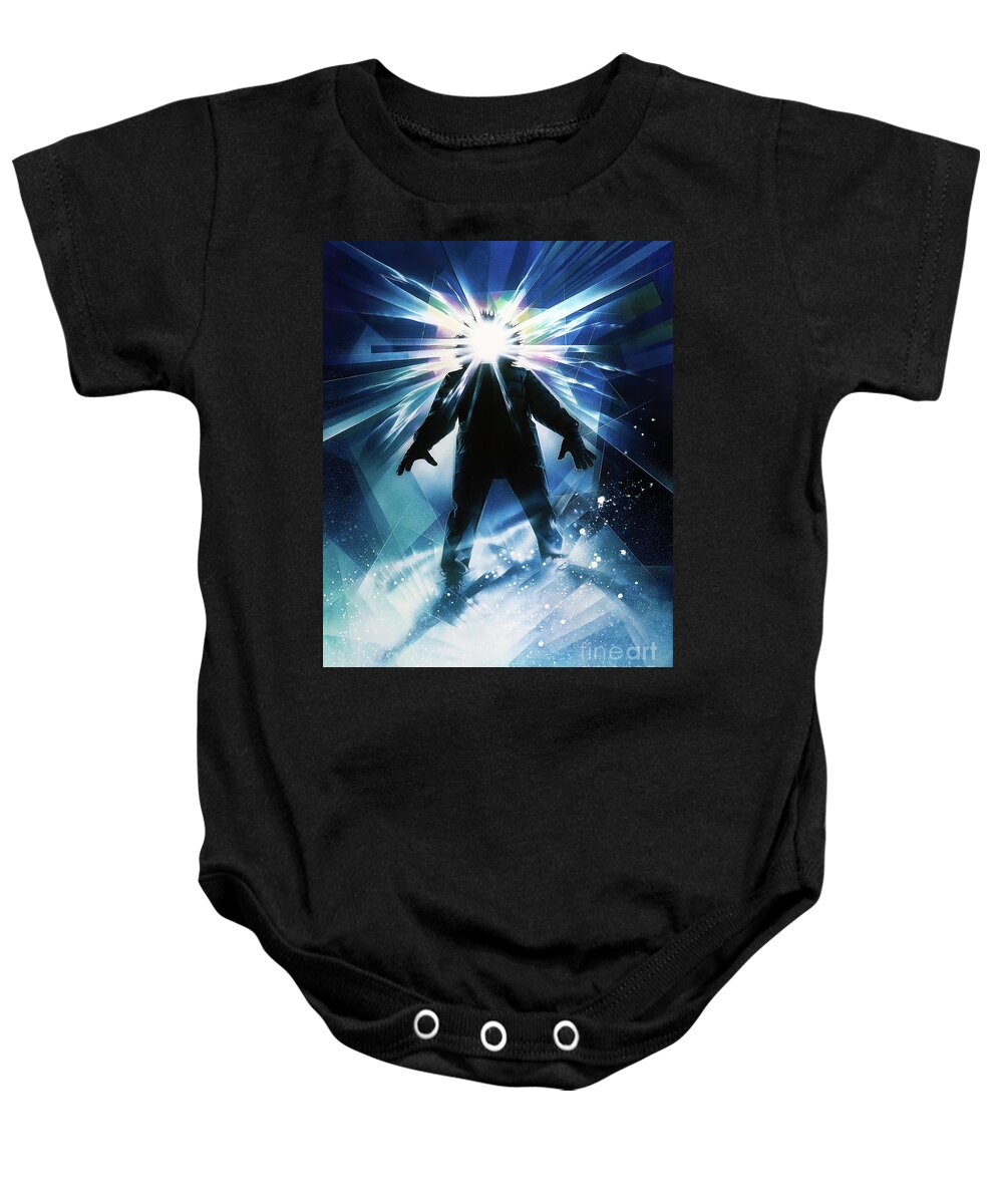 The Thing Baby Onesie featuring the mixed media The Thing 1982 - Textless by KulturArts Studio