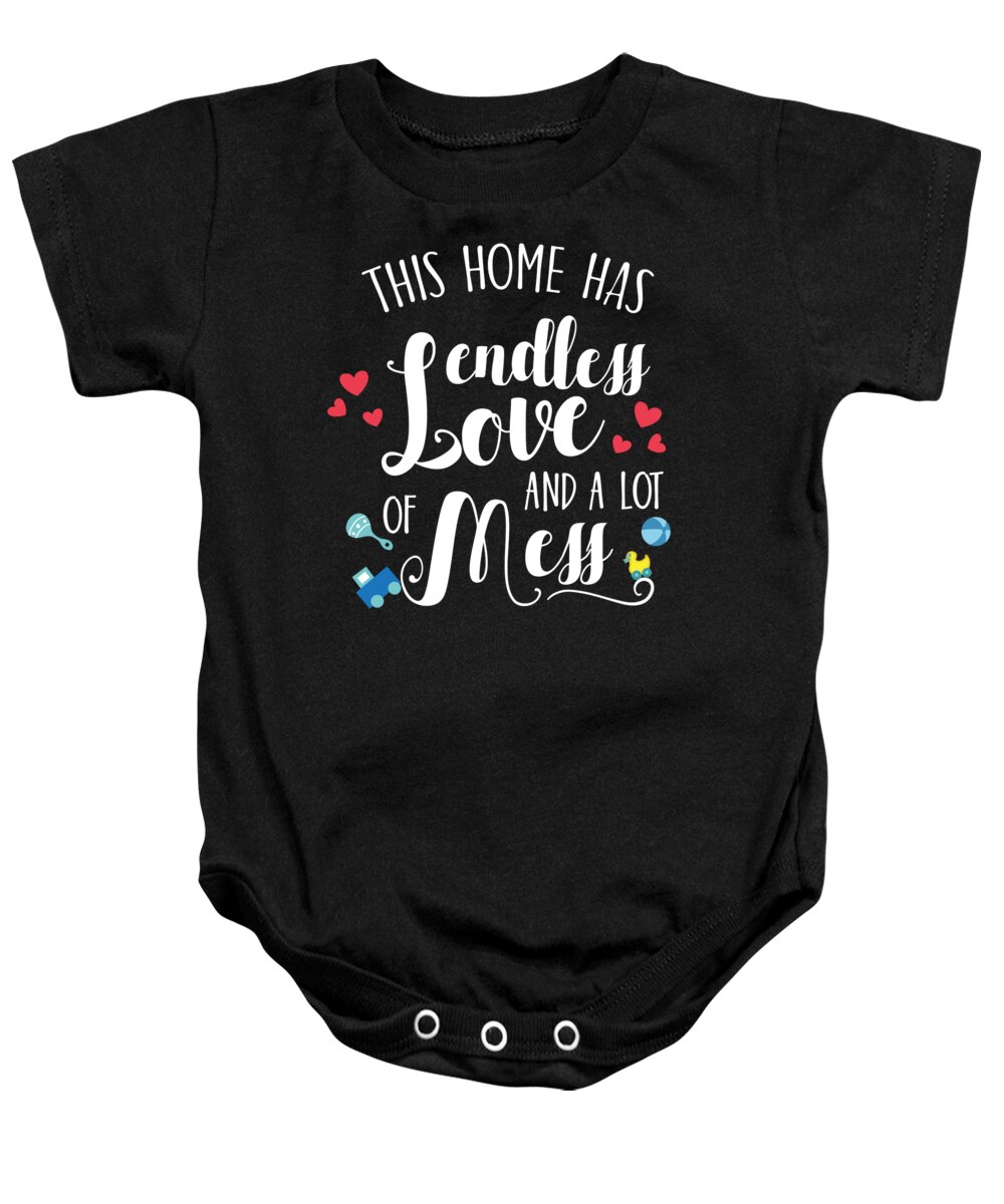 Mom Baby Onesie featuring the digital art This Home Has Endless Love by Jacob Zelazny