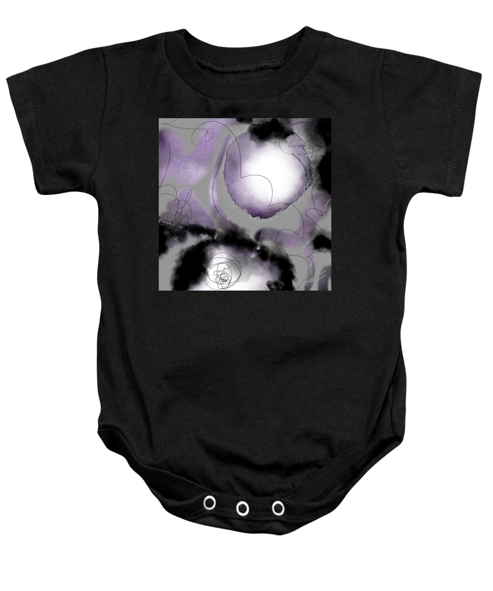 Space Baby Onesie featuring the digital art Time Means Nothing by Amber Lasche