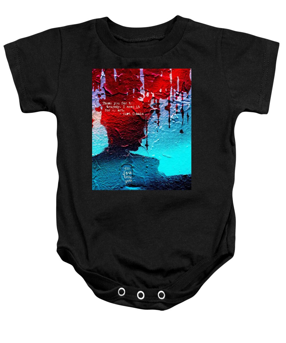 Collage Baby Onesie featuring the digital art Tragedy by Tanja Leuenberger