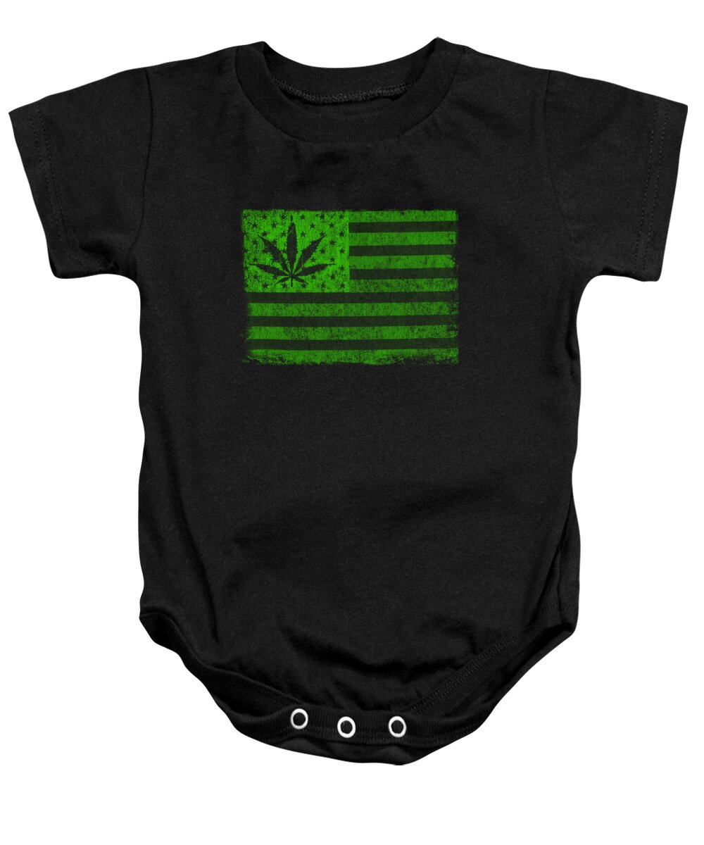 Cool Baby Onesie featuring the digital art United States Of Cannabis by Flippin Sweet Gear