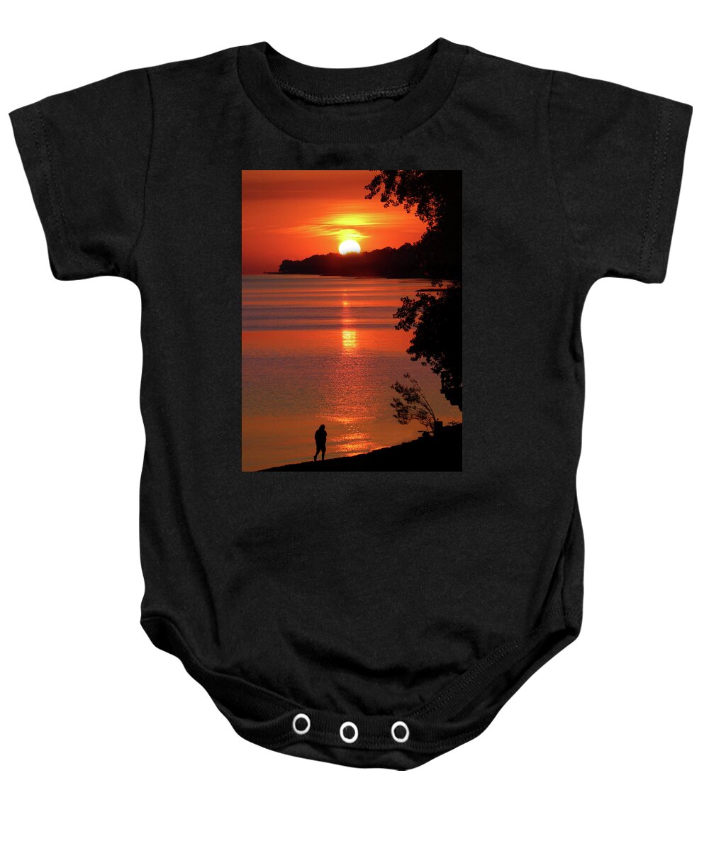  Baby Onesie featuring the photograph Vermillion Sunrise by Rob Blair
