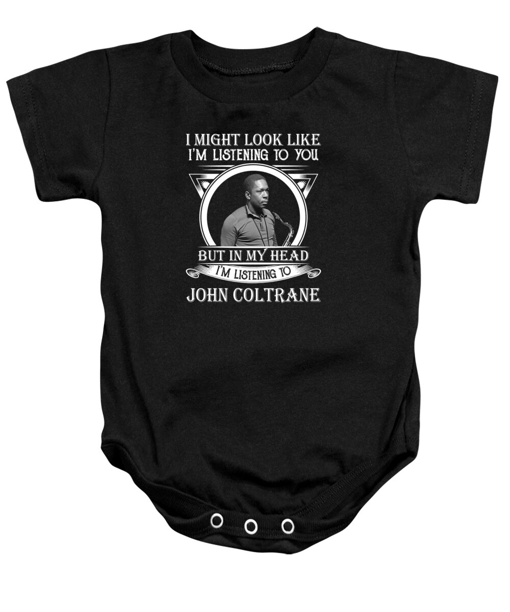 John Coltrane Baby Onesie featuring the digital art Vintage John Coltrane's Lovers Gift Men Women by Notorious Artist