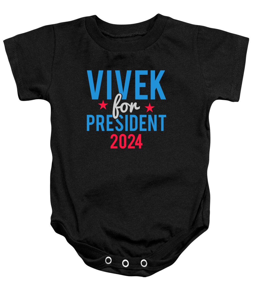 Cool Baby Onesie featuring the digital art Vivek Ramaswamy for President 2024 by Flippin Sweet Gear