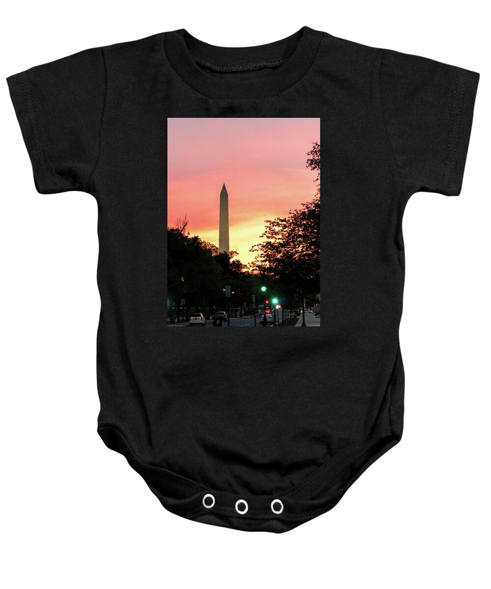 Washington Dc Baby Onesie featuring the photograph Washington sunset by Robert Miller