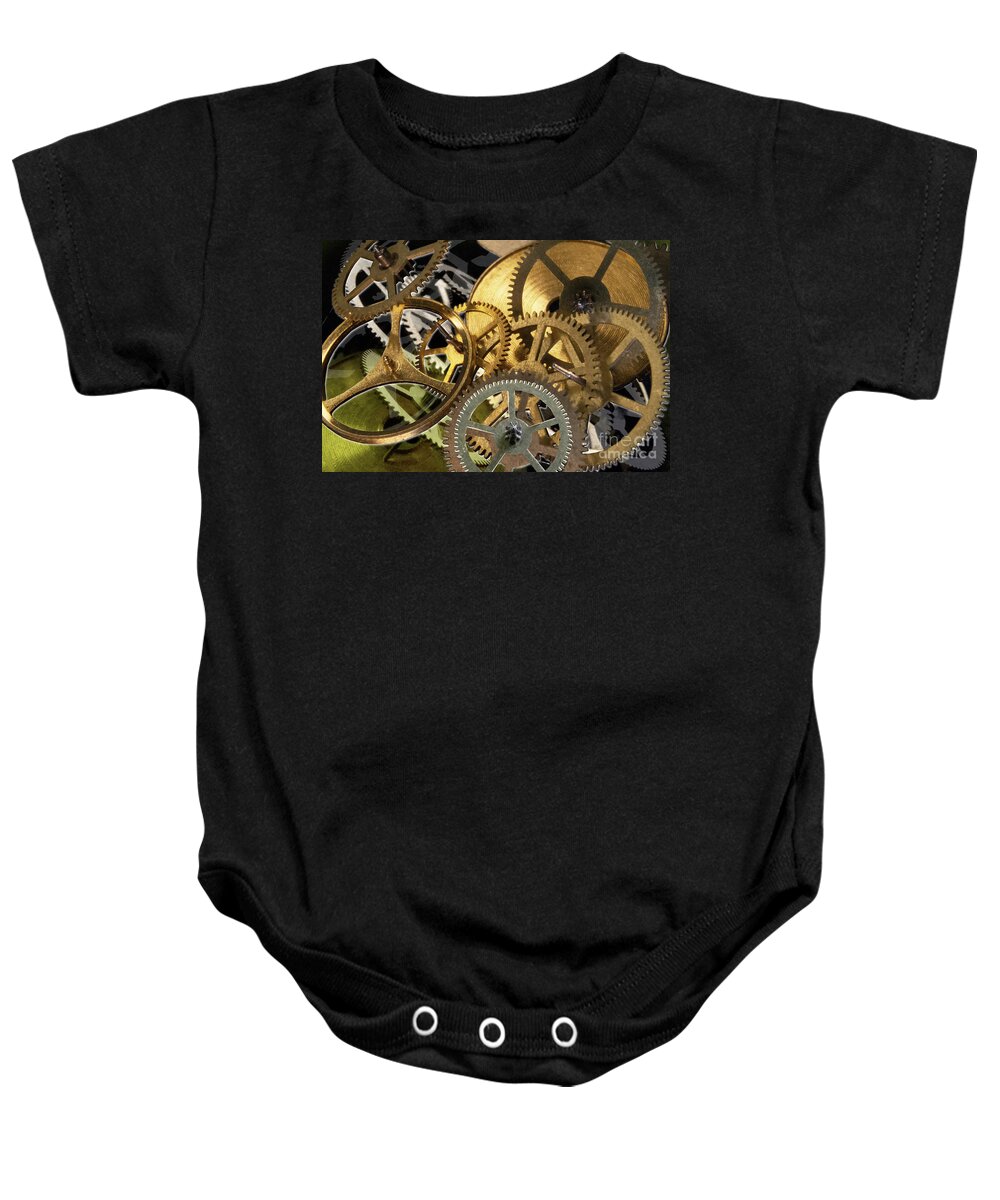 Movement Baby Onesie featuring the digital art Watch Parts by Anthony Ellis