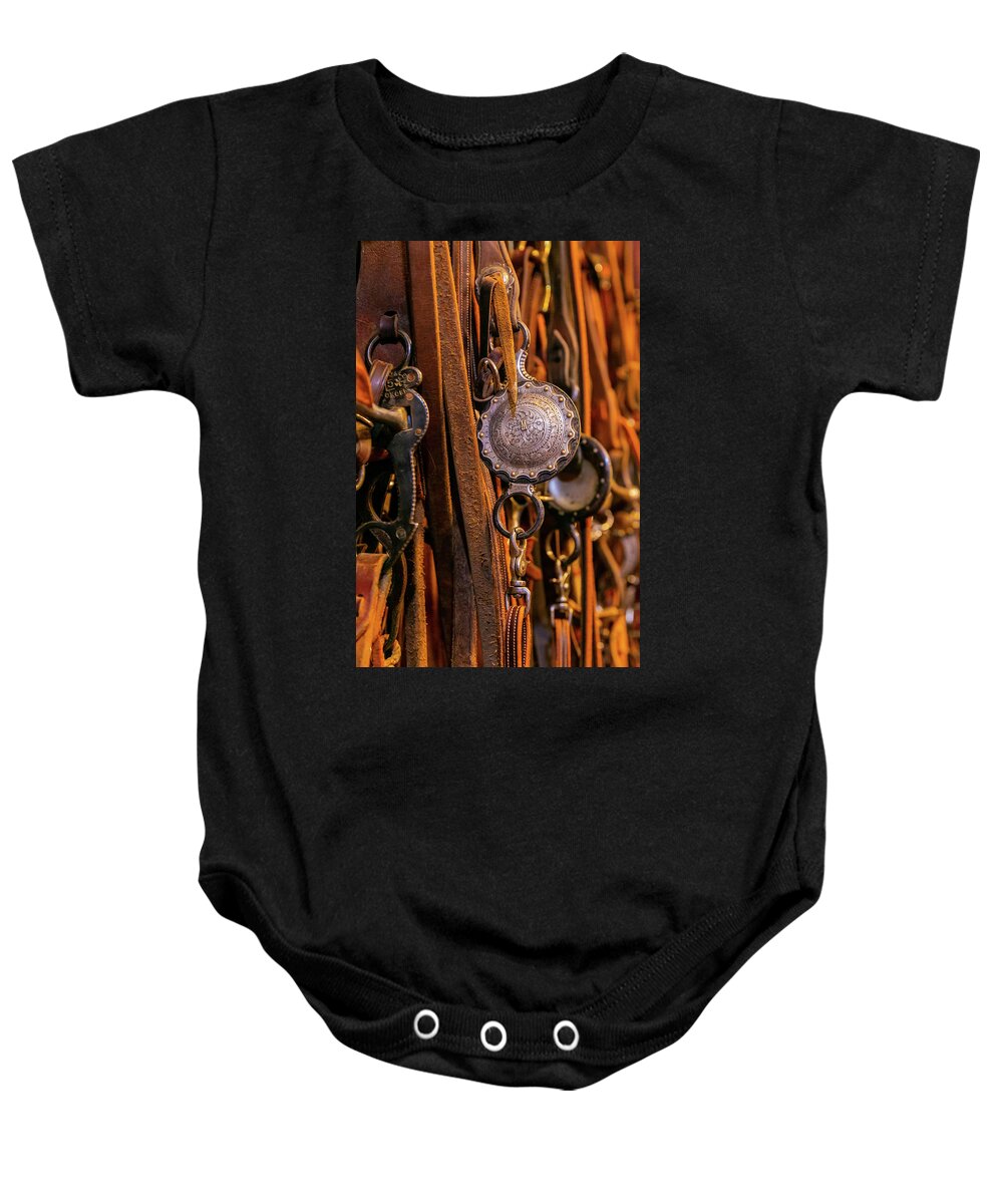 Photography Baby Onesie featuring the photograph Western Silver Bit by JBK Photo Art